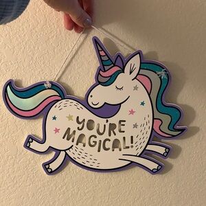 Unicorn Party Sign - Multicolor